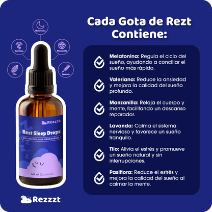 Rezt Sleep Drops™ Goticas para Dormir en 15 Minutos